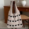 Heart Graphic Tote Handbag